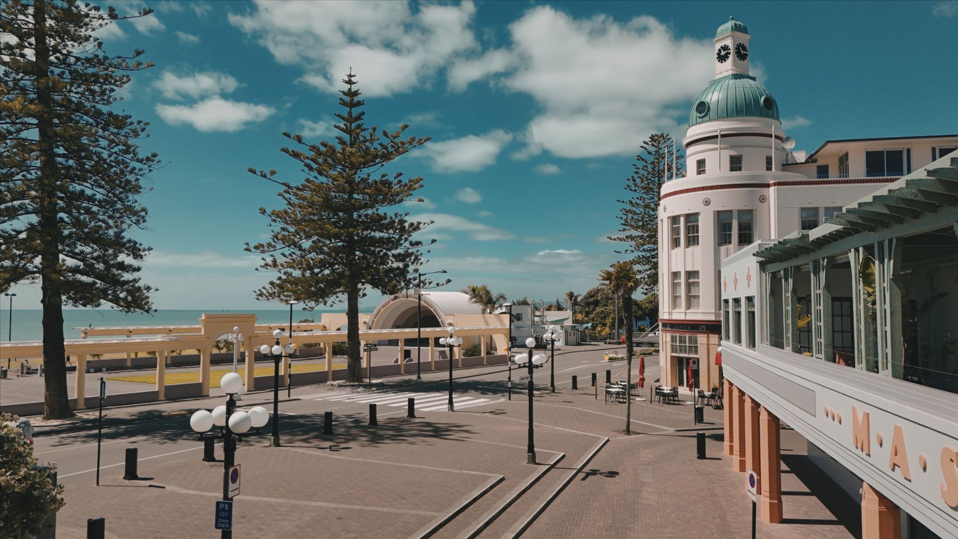 Overlooking the Soundshell on Marine Parade. 